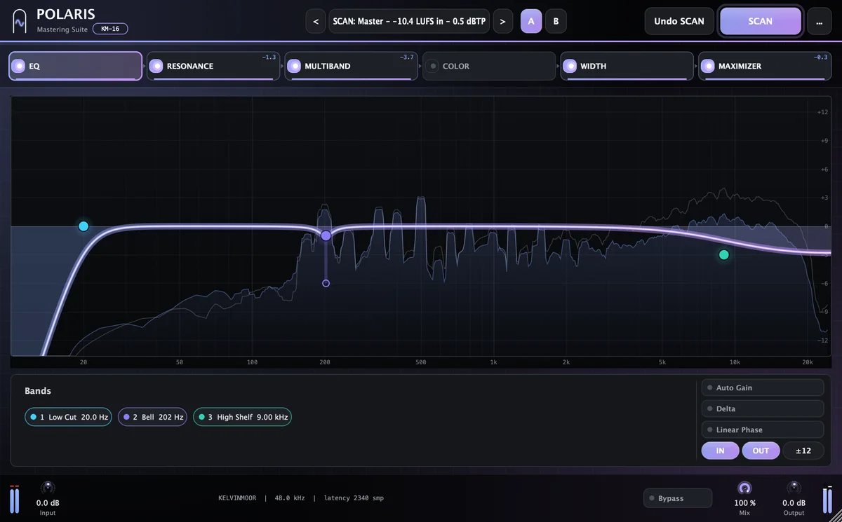 The POLARIS Master plugin interface.