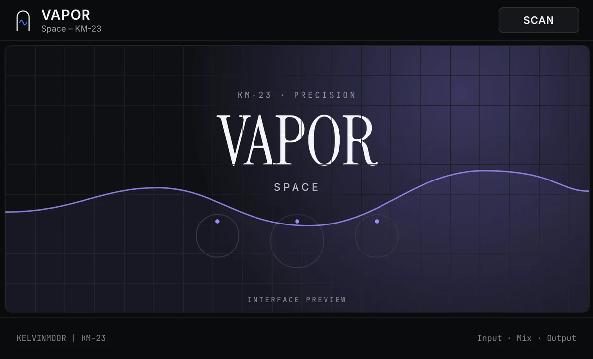 VAPOR Space, preview panel. The final interface is on its way.